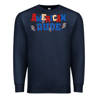 Navy american dude Premium Sweatshirt - MaliasSmallBusiness