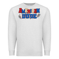 Oatmeal Heather american dude Premium Sweatshirt - MaliasSmallBusiness