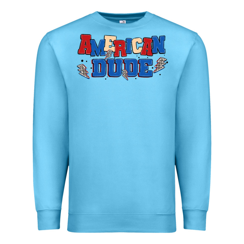 American Dude Premium Sweatshirt by MaliasSmallBusiness | Teevron