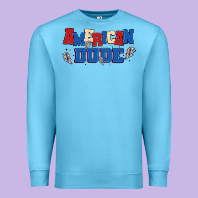 American Dude Premium Sweatshirt Designed By Maliassmallbusiness