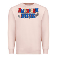 Pale Pink american dude Premium Sweatshirt - MaliasSmallBusiness