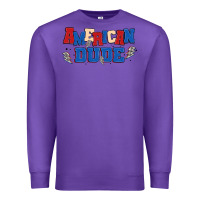 Purple american dude Premium Sweatshirt - MaliasSmallBusiness