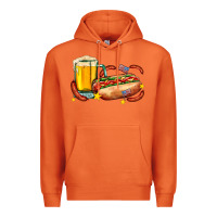 Carrot hot dog and beer with stars and usa flags Premium Hoodie - AdoDesignShop