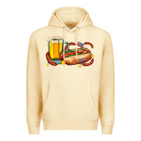 Pina Colada hot dog and beer with stars and usa flags Premium Hoodie - AdoDesignShop