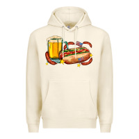 Tofu hot dog and beer with stars and usa flags Premium Hoodie - AdoDesignShop