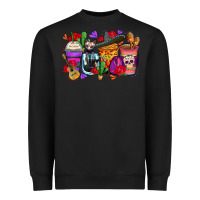 Black day of the dead coffee cups Heavyweight Sweatshirt - Zillion Design Studio