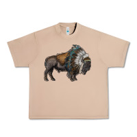 Burro bison with indian headdress Urban Heavy Tee - RanaPortraitStore