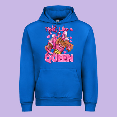 Survivor Queen Breast Cancer Afro Girl Sneakers Urban Hoodie Designed By Ranaportraitstore