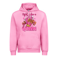 Fuchsia Pink Survivor queen Breast Cancer afro girl sneakers Urban Hoodie - RanaPortraitStore
