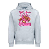 Heather Grey Survivor queen Breast Cancer afro girl sneakers Urban Hoodie - RanaPortraitStore
