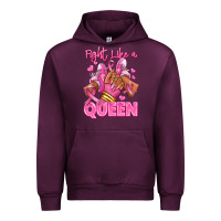 Mauve Wine Survivor queen Breast Cancer afro girl sneakers Urban Hoodie - RanaPortraitStore