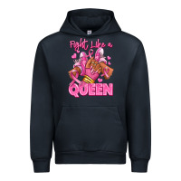 Navy Survivor queen Breast Cancer afro girl sneakers Urban Hoodie - RanaPortraitStore
