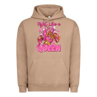 Pigment Burro Survivor queen Breast Cancer afro girl sneakers Urban Hoodie - RanaPortraitStore
