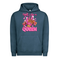 Pigment Midnight Navy Survivor queen Breast Cancer afro girl sneakers Urban Hoodie - RanaPortraitStore