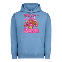 Pigment Pebble Blue Survivor queen Breast Cancer afro girl sneakers Urban Hoodie - RanaPortraitStore