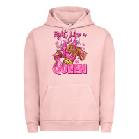 Pigment Salmon Survivor queen Breast Cancer afro girl sneakers Urban Hoodie - RanaPortraitStore