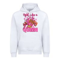 White Survivor queen Breast Cancer afro girl sneakers Urban Hoodie - RanaPortraitStore