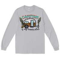 Moon Dust camping is my happy place Long Sleeve Tee - CowhideDigitalArt