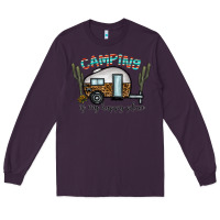 Plum camping is my happy place Long Sleeve Tee - CowhideDigitalArt