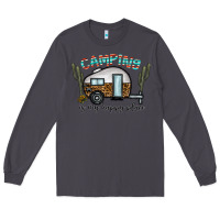 Smoke camping is my happy place Long Sleeve Tee - CowhideDigitalArt