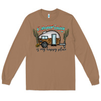 Toasted Coconut camping is my happy place Long Sleeve Tee - CowhideDigitalArt