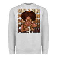 Heather Grey melanin kid Heavyweight Sweatshirt - texasbilliewilder