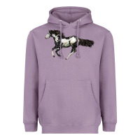 Lavender American Paint Horse Heavyweight Hoodie - LillyAllenDesigns