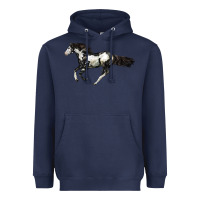Navy American Paint Horse Heavyweight Hoodie - LillyAllenDesigns