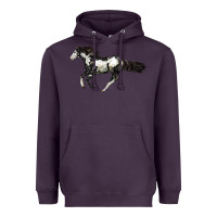 Plum American Paint Horse Heavyweight Hoodie - LillyAllenDesigns