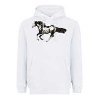 White American Paint Horse Heavyweight Hoodie - LillyAllenDesigns