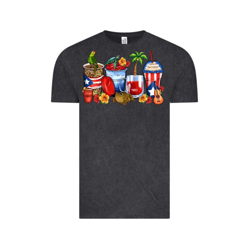 Puerto Rico Coffee Cups Vintage Tee by Zillion Design Studio | Teevron