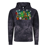 Cloud Black christmas trees with tennis Vintage Hoodie - Zillion Design Studio