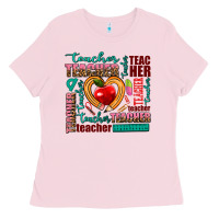 Bubblegum Pink teacher Ladies Tee - AdoDesignShop