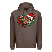 Coffee christmas paw heart Premium Hoodie - MaliasSmallBusiness