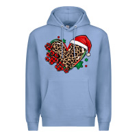 Colony Blue christmas paw heart Premium Hoodie - MaliasSmallBusiness