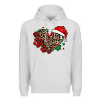 Dove Grey christmas paw heart Premium Hoodie - MaliasSmallBusiness