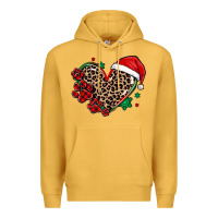 Mustard christmas paw heart Premium Hoodie - MaliasSmallBusiness