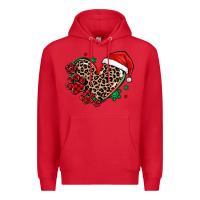 Red christmas paw heart Premium Hoodie - MaliasSmallBusiness