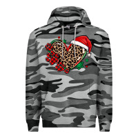 Slate Camo christmas paw heart Premium Hoodie - MaliasSmallBusiness