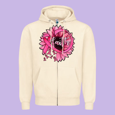 Sunflower Faith Zipper Hoodie Designed By Jahusdesignshop