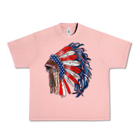 Salmon american flag indian headdress Urban Heavy Tee - RanaPortraitStore