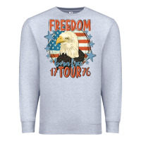 Heather Grey freedom born free tour 1776 Premium Sweatshirt - MaliasSmallBusiness