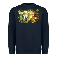 Navy beer coffee cups Heavyweight Sweatshirt - Zillion Design Studio