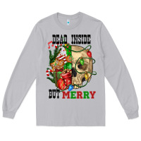 Moon Dust Dead İnside But Merry Human Skull Long Sleeve Tee - FaDigitalArtStudio