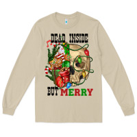 Mushroom Dead İnside But Merry Human Skull Long Sleeve Tee - FaDigitalArtStudio