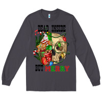 Smoke Dead İnside But Merry Human Skull Long Sleeve Tee - FaDigitalArtStudio