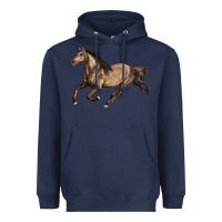 Navy Missouri Fox Trotter horse Heavyweight Hoodie - LillyAllenDesigns