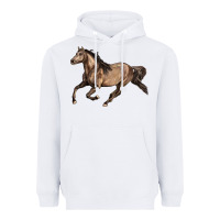 White Missouri Fox Trotter horse Heavyweight Hoodie - LillyAllenDesigns