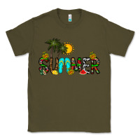 Army Green summer Classic Tee - CowhideDigitalArt