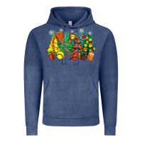 Vintage Denim christmas trees with softball Vintage Hoodie - Zillion Design Studio